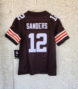 YOUTH CLEVELAND BROWNS Shedeur Sanders #12 Stitched Jersey Sz M (10/12) NWT  - Picture 1 of 3