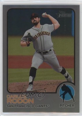 2022 Heritage High Number Chrome Silver Bordered Refractor /373 Carlos Rodon - Image 1 of 2