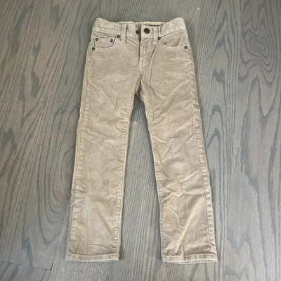 Calça de veludo infantil corte tripulação tamanho 5 meninas cáqui nova sem etiquetas - Imagem 1 de 4