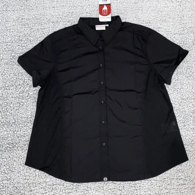 Chef Works Shirt Mens XL Black Short Sleeve Cook Work Uniform Vented Chef - Image 1 of 4