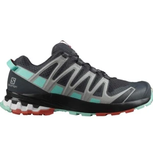 Salomon Women's 8.5 XA Pro 3D V8 Trail Running Hiking Shoes Ebony/Yucca/Orange - Picture 1 of 15