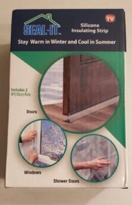 Seal It Silicone Insulating Strip 2 rolls of 6' tape - Door Window Insulation B9 - Picture 1 of 4