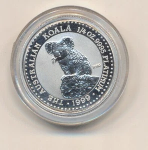 1/4 oz Platin Koala 1999 in Kapsel, Ko0125 - Picture 1 of 2