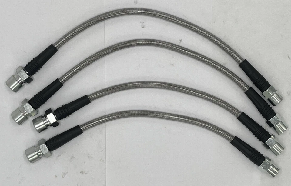 Juego de mangueras de freno delanteras y traseras trenzadas de acero inoxidable Porsche 911 1969-1983 Foto 1 de 1