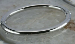 14 Karat Weißgold Armreif mit Scharnier und Verschluss - Bild 1 von 6