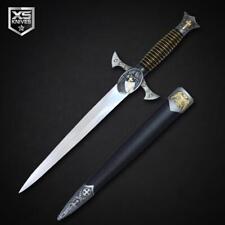 15.75" Fantasy Medieval Knight Dagger Knife Historical Short Sword W/ Scabbard