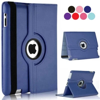 iPad Case Rotating Cover For Mini 4 5 Pro 9.7 10.2 10.9 11 12.9 Air 13 M2 M3 M4 - Image 1 of 4