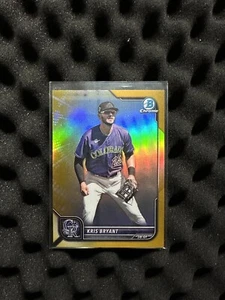 2022 Bowman Chrome #72 Kris Bryant Gold Refractor /50 Colorado Rockies - Picture 1 of 2