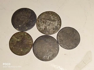 5 antik Münzen Bayern & Baden Württemberg um 1820 Kreuzer Handmünzen - Picture 1 of 12