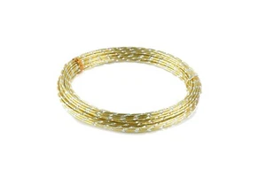 Alambre de aluminio, alambre artesanal efecto diamante Ø 2 mm - 10 m - / oro - Imagen 1 de 1