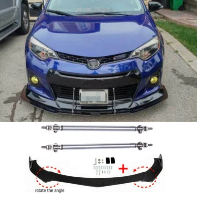 Parachoques delantero híbrido para Toyota Corolla SR5 SE divisores de labios alerón + varillas de puntal Foto 1 de 4