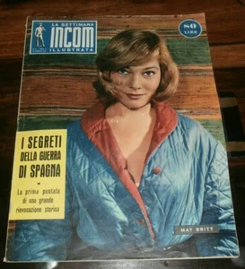 SETTIMANA INCOM # 6 - 1957 -  MAY BRITT Tognazzi Loren Mohammed V Lambretta CEE  - Picture 1 of 11