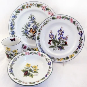 HERBS by Royal Worcester 4 Piece Setting with Soup NEW NEVER USED made England - Picture 1 of 8