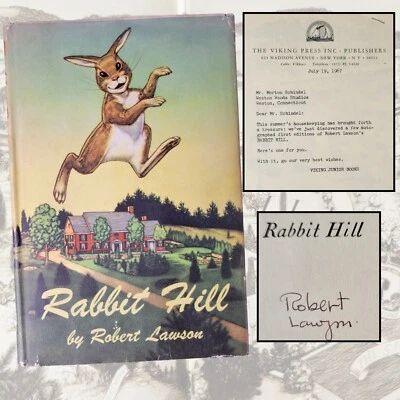 Robert Lawson ~ Rabbit Hill, A SIGNED 1944 1st Edition/Printing - Image 1 of 4