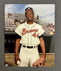 ARCHIVO FOTOGRÁFICO HANK AARON 8x10 sin firmar con licencia atlanta braves milwaukee raro - Imagen 1 de 1