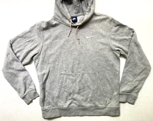 Vintage Nike grau Hoodie Herren Größe Medium Swoosh Logo blau Etikett Y2K 611457-063 - Bild 1 von 9