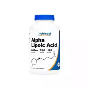 NUTRICOST Alpha Lipoic Acid - 600mg Serving/120 Servings- 240 Caps - EXP 8/2025 - Picture 1 of 2