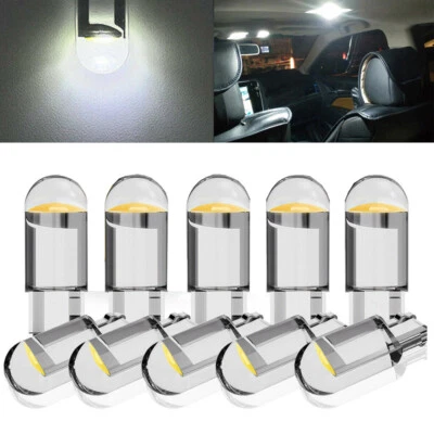 10pcs White LED T10 194 168 W5W Car Interior Map Trunk License Plate Light Bulbs - Image 1 of 4