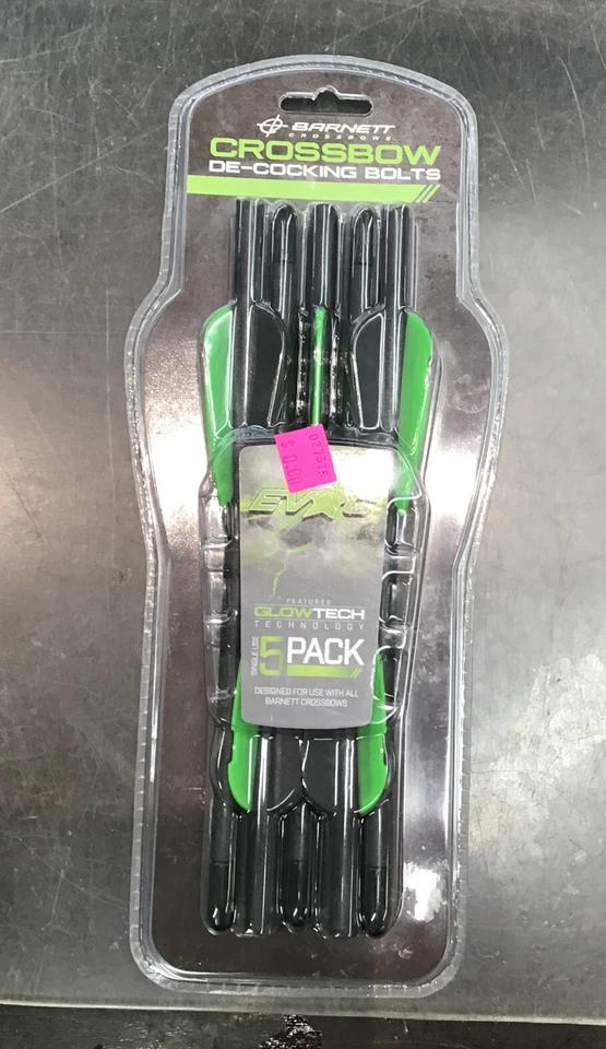 10pk Barnett Crossbow De-cocking Bolts Glowtech Green Evac