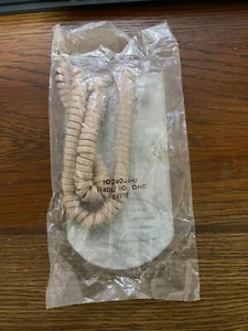 Vintage NOS Modular Handset LONG Spring Cord - BEIGE - Zdjęcie 1 z 2
