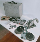 Vintage Black & Decker Drill & Saw Attachments In Case Tool Electric Mid-century