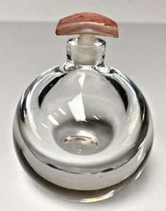 Orrefors Crystal Perfume Bottle Marked OF w/ Art Deco Style Replacement Stopper - Picture 1 of 5