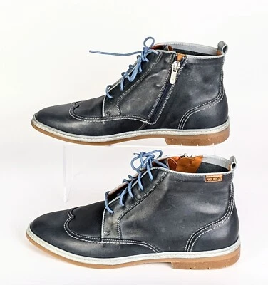 NEW Pikolinos Women's Genuine Leather Gray Lace-Up/Zip Flat Ankle Booties EU 41 - Image 1 of 4