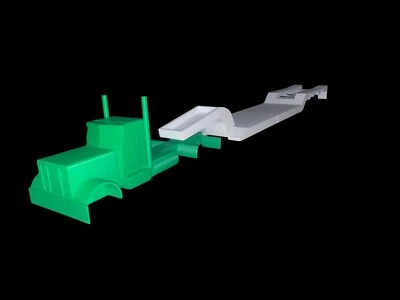 1/16 Scale Kit Peterbilt 389 And 3 Axel Low Boy Trailer - Image 1 of 4