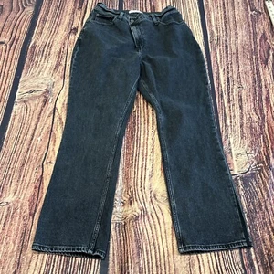 Abercrombie & Fitch The '90s Slim Straight Ultra High Rise Black Jeans Womens 30 - Picture 1 of 9