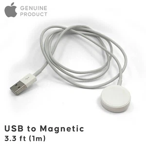Câble de charge USB magnétique Apple Watch d'origine (1 m) - Blanc (A2256) - Photo 1 sur 4