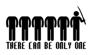 Highlander There Can Be Only One Decal #1 3.5"x6.5" Choose Color - Picture 1 of 2