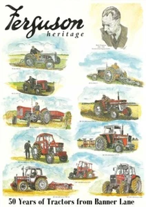 Vintage Massey Ferguson Heritage 50 Jahre Traktor Poster Broschüre Druck A3 - Bild 1 von 1