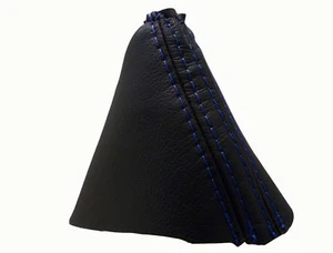 VW CADDY III AUTO (2004-2015) Soufflet Levier De Vitesse Cuir - Couture Bleu - Picture 1 of 1