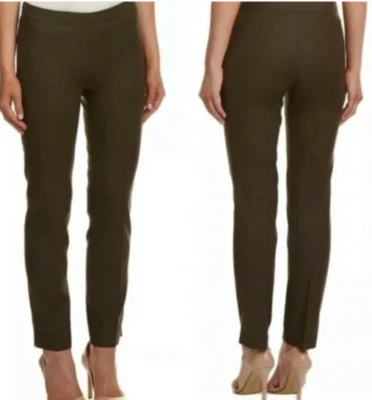 Pantalones de vestir LAFAYETTE 148 NY para mujer Bleecker cremallera lateral talla 4 marrón liso Foto 1 de 4