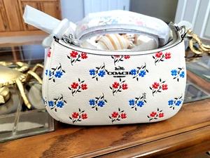 Coach CT830 Teri Schultertasche Pebble Leder Blumenmuster Chalk/Multi NEU🎀NEU IN OVP🎁 - Bild 1 von 19