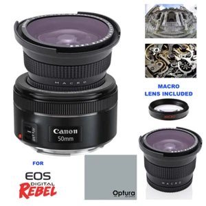 X35 HD FISHEYE + MACRO LENS FOR Canon EF 50mm f/1.8 STM Lens FAST SAME DAY SHIPP - Picture 1 of 12