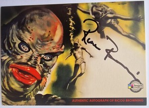 Vintage Poster Sci-fi & Horror Ricou Browning Autograph Bregent