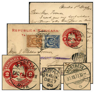 Mexico 2Â¢ Ps Ltr Cd +8Â¢ Morelia Dec 1900-Uk-Swiss Lc23