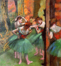 Oil painting girl beauty portrait Dancers_Pink_and_Green_Edgar-Degas handmade