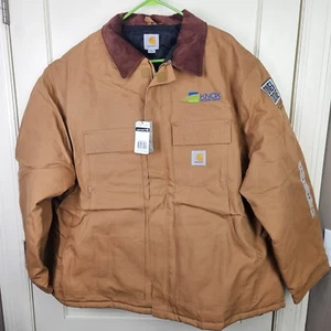 Carhartt Men's Duck Insulated Brown Work Jacket C0003 Mens Size 2XL NEW - Picture 1 of 6
