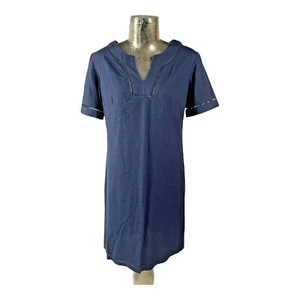 POMODORO Womens Dress Size Small Navy Blue Linen Lace NEW 10 EU38 RRP £66 - Picture 1 of 13