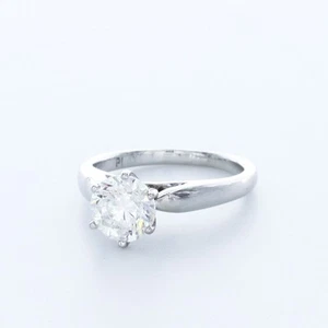 2.0CT Natural Diamond G/SI1 Round Cut Platinum 6-Prong Classic Solitaire Ring - Picture 1 of 3