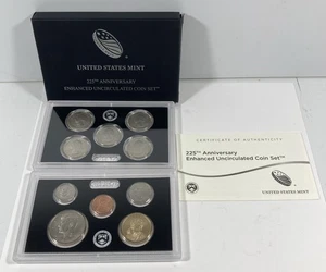 2017 Enhanced Uncirculated 225th Anniversary 10 Piece Coin Set. With OGP - Picture 1 of 8