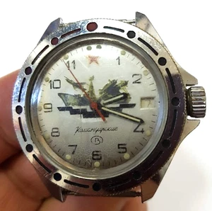 LEGENDARIO RELOJ RUSO VINTAGE PARA HOMBRES VOSTOK KOMANDIRSKIYe MECÁNICO NO FUNCIONA - Imagen 1 de 21