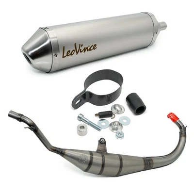 Sistema di scarico completo LeoVince X-FIGHT, acciaio inox per MBK X-Power 50 - Immagine 1 di 4