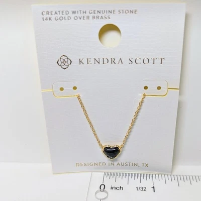 Collar Kendra Scott Anna Oro 16" Obsidiana Dorada Foto 1 de 3