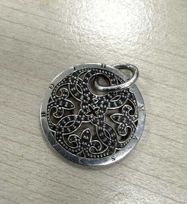 Thomas Sabo Pendant TPE 432BCZ Sterling Silver Filigree Black Cubic Zirconia - Image 1 of 2
