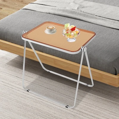 Clear Folding Table Camping BBQ Dining Table Indoor Outdoor Work Computer Desk - Image 1 of 4