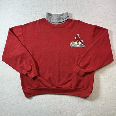 Vintage 90s St. Louis Cardinals Majestic MLB Turtleneck Sweater Pujols Size XL - Image 1 of 4