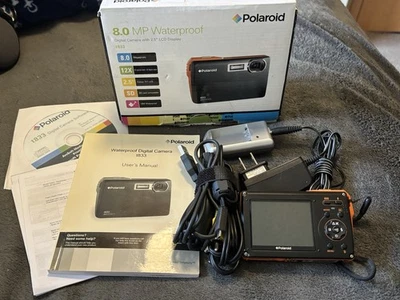 Polaroid T833 Digital Camera 8 Megapixels Waterproof +  Battery charger box cord - Image 1 of 4